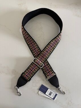 Rebecca Minkoff Rainbow Jacquard leather guitar purse strap